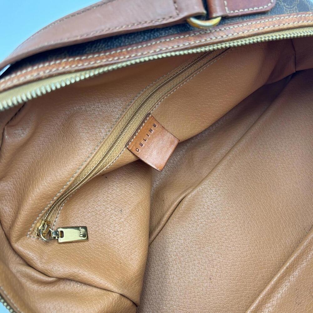 Celine Macadam Monogram Dome Handbag Brown Leather TopHandle - Picture 7 of 9